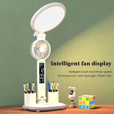 LED Foldable Clock Table Lamp KD SHOP